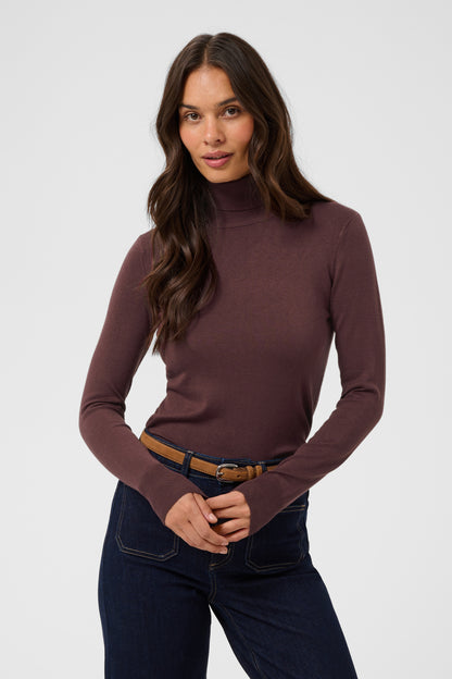 Kaffe Astrid Roll Neck Fudge
