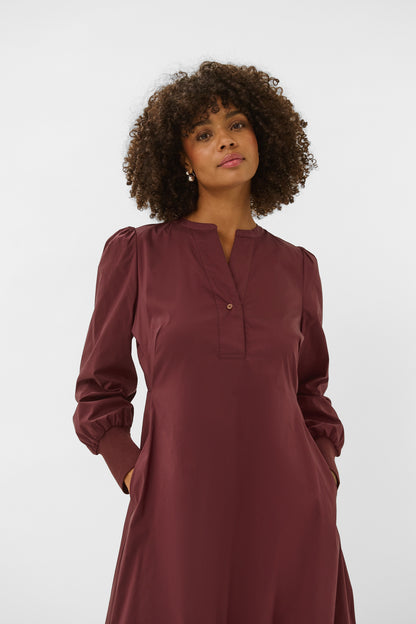 Culture Antoinett Rib Dress Chocolate Truffle