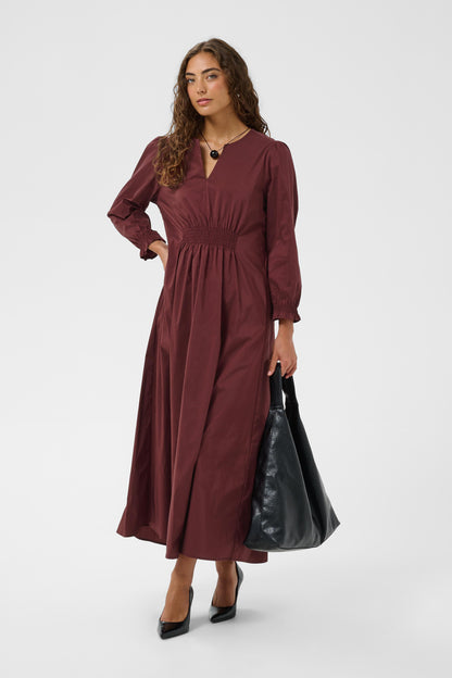 Culture Elna Antoinett Long Dress Chocolate Truffle
