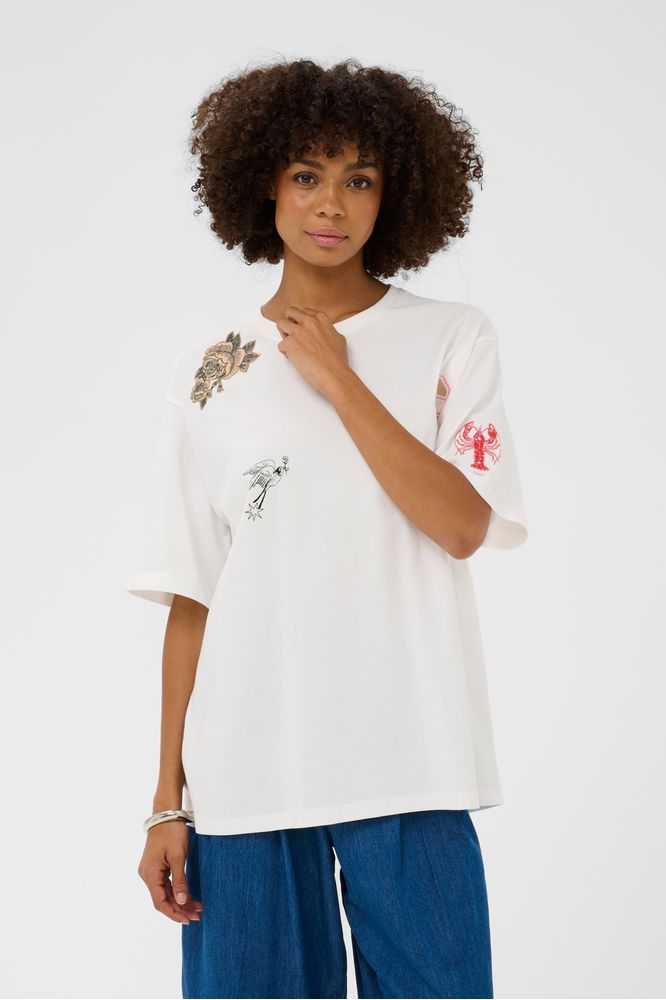 Culture Biara Alfie T-Shirt Gardenia