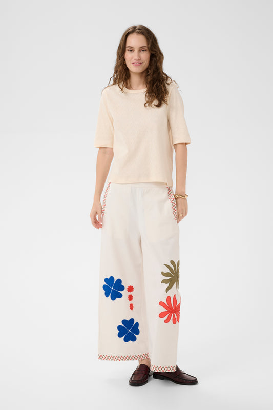Culture CUchrestella Cropped Trouser Gardenia