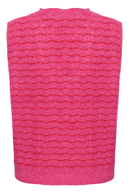 Culture Amera Julietta Waistcoat Cardigan Pink/Red