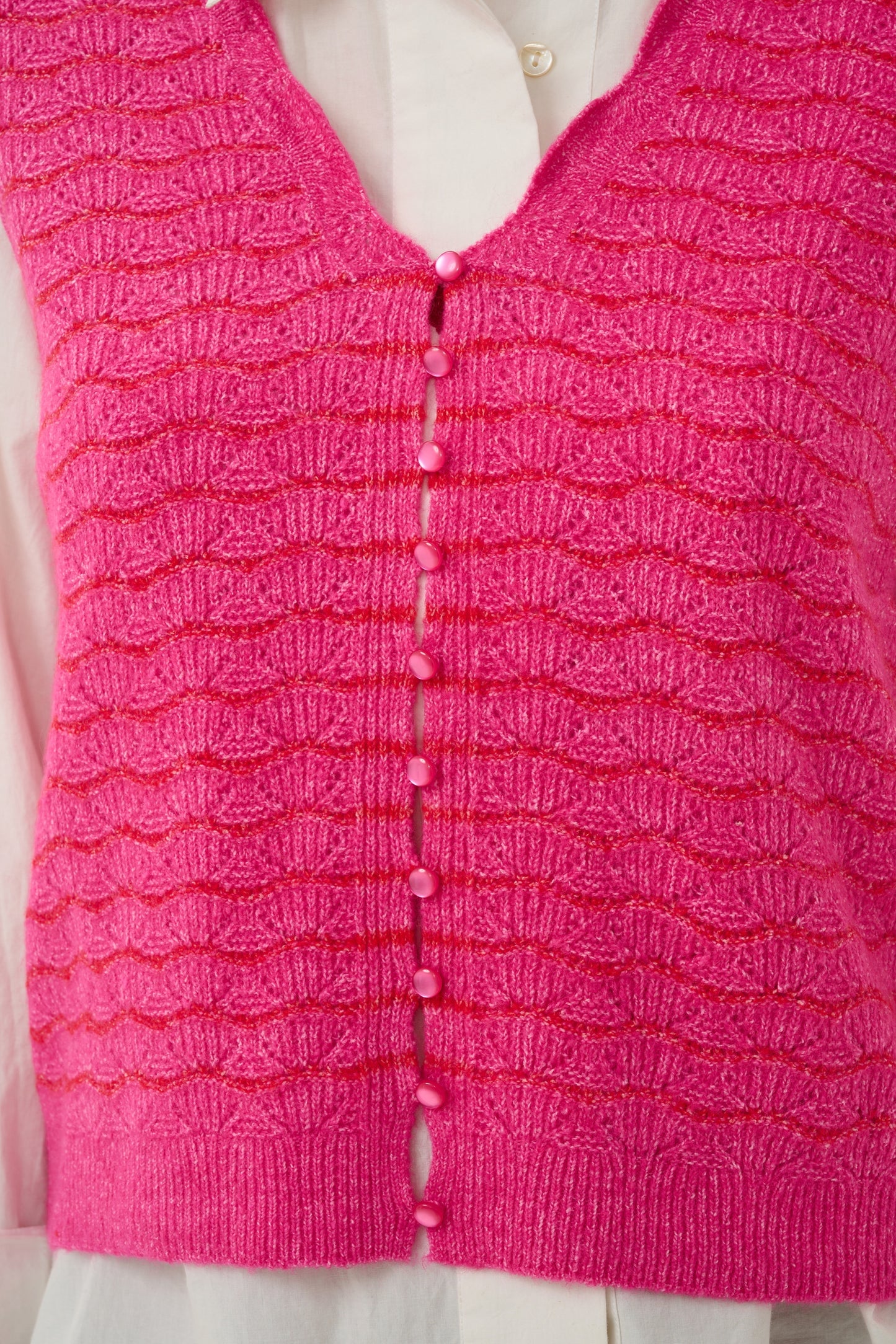 Culture Amera Julietta Waistcoat Cardigan Pink/Red