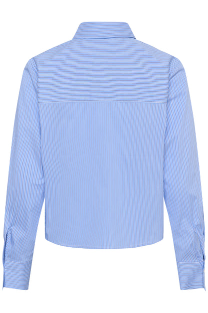 Culture Ebony Short Shirt Blue Stripe