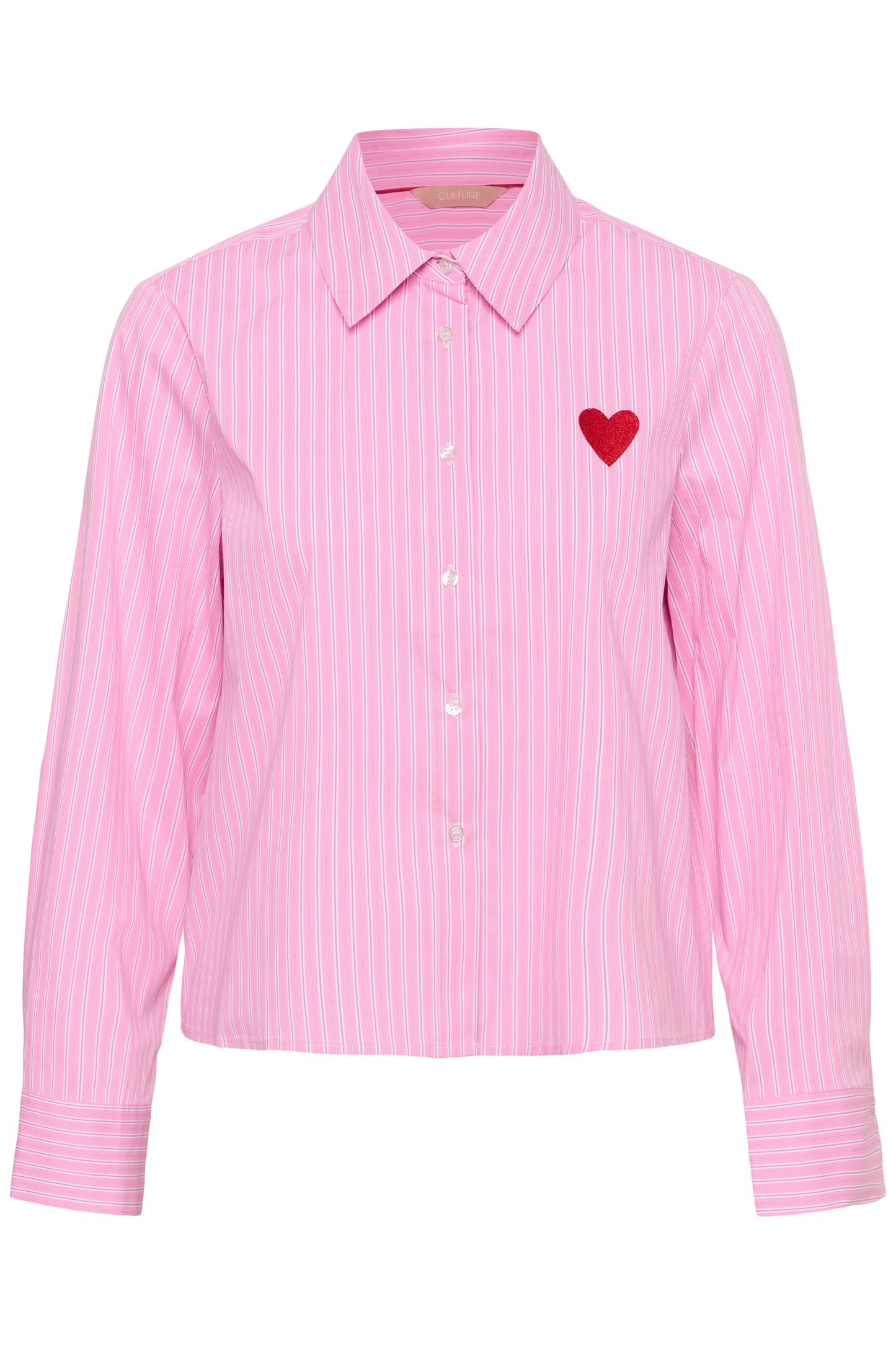 Culture Ebony Short Shirt Pink Stripe