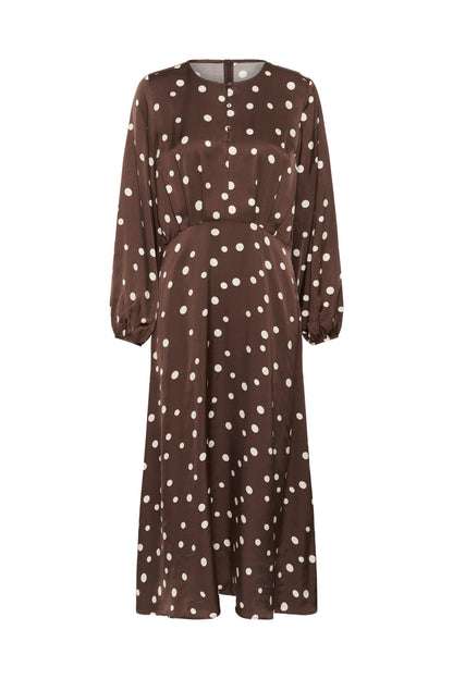 Culture Dotty Berna Dress Brown / Whitecap Dot
