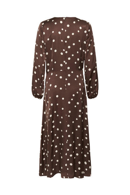 Culture Dotty Berna Dress Brown / Whitecap Dot