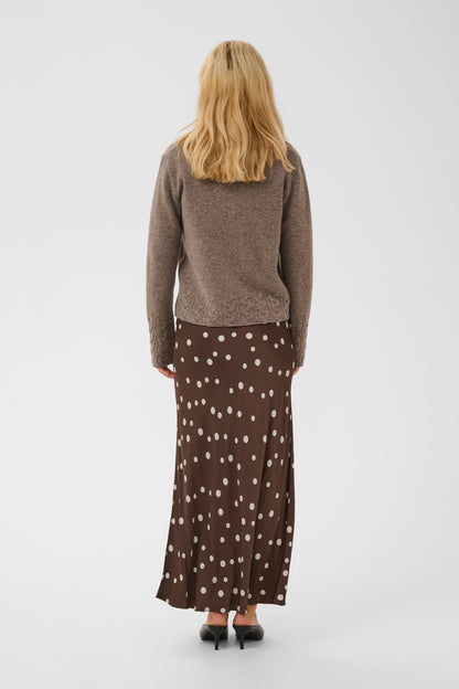 Culture Dotty Berna Skirt Brown / Whitecap Dot