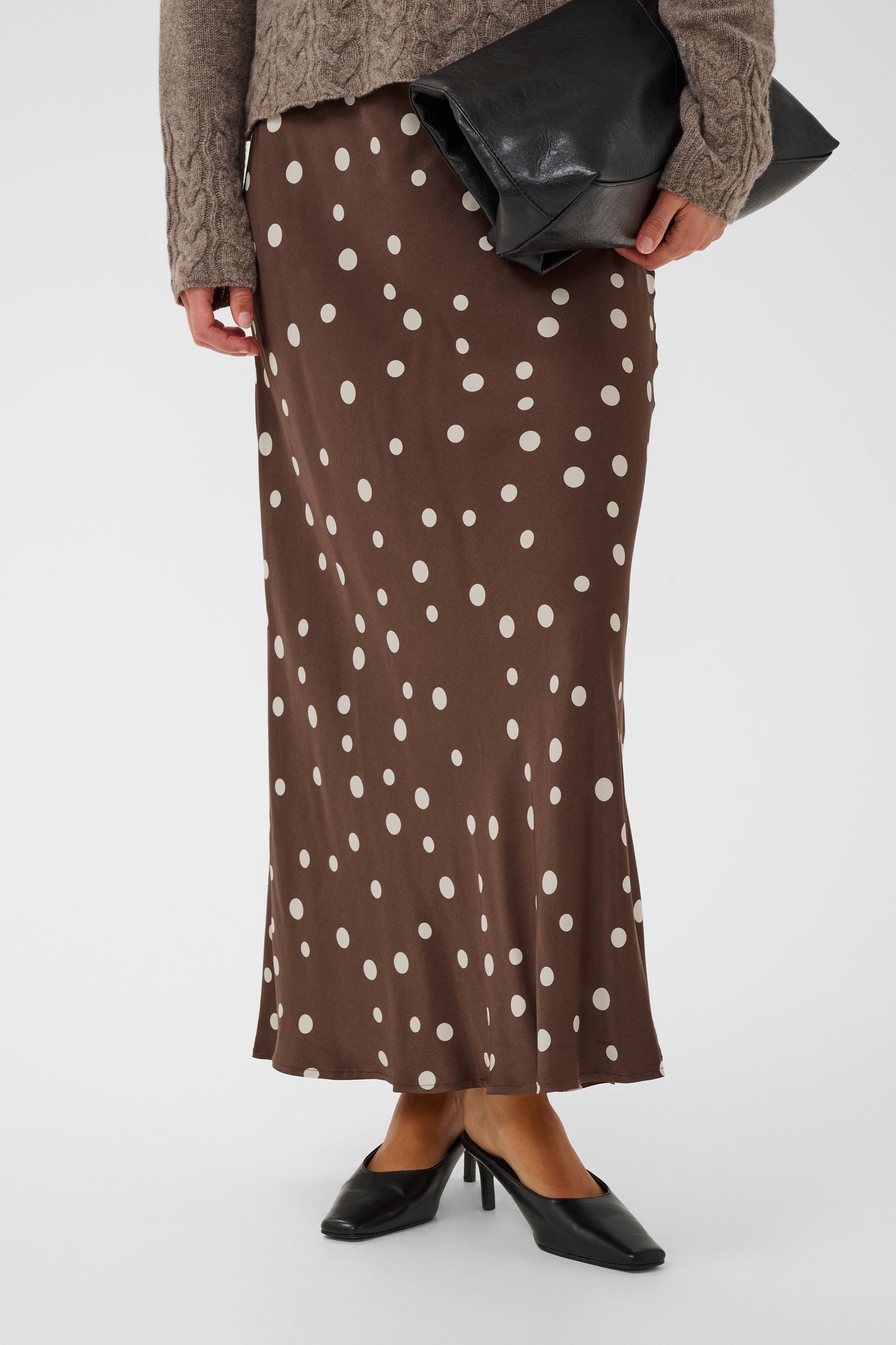 Culture Dotty Berna Skirt Brown / Whitecap Dot