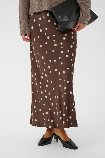 Culture Dotty Berna Skirt Brown / Whitecap Dot