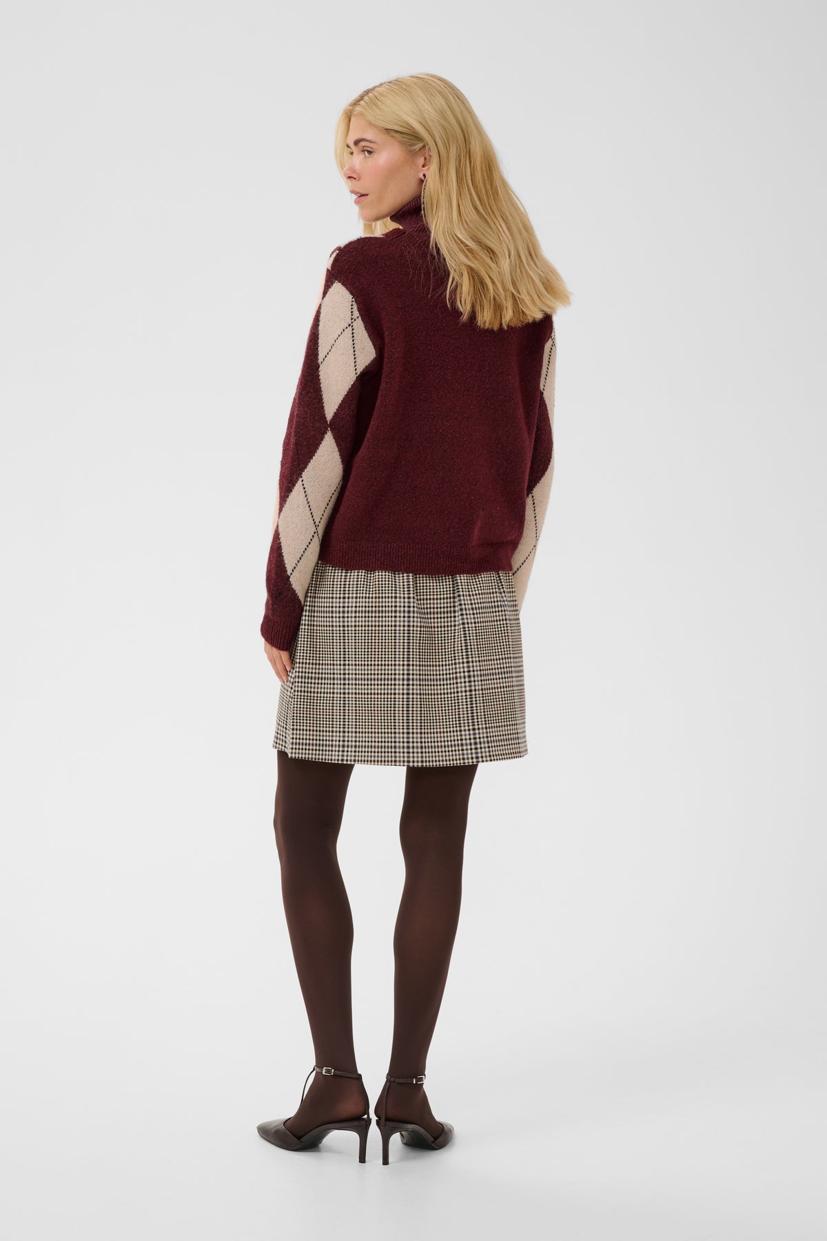 Culture Argyle Pullover Burgundy Argyle
