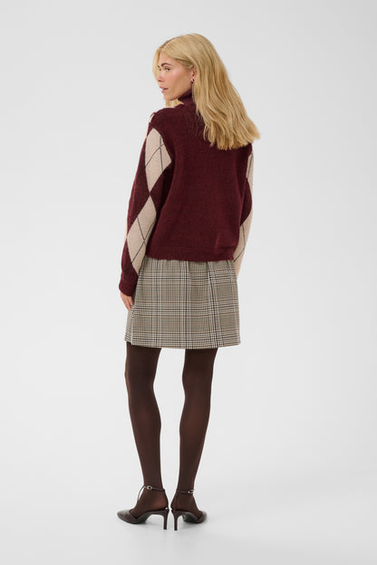 Culture Argyle Pullover Burgundy Argyle
