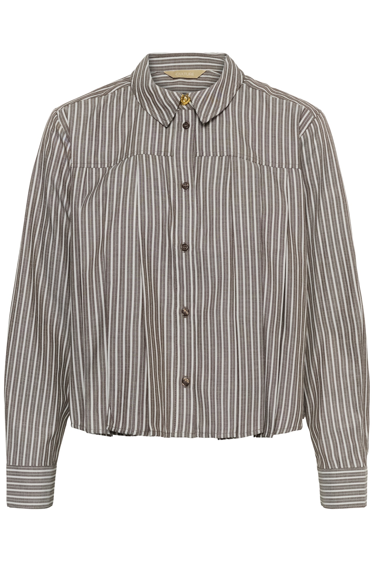 Culture Manga Shirt Brown / White Stripe
