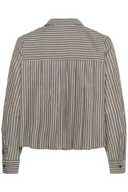 Culture Manga Shirt Brown / White Stripe