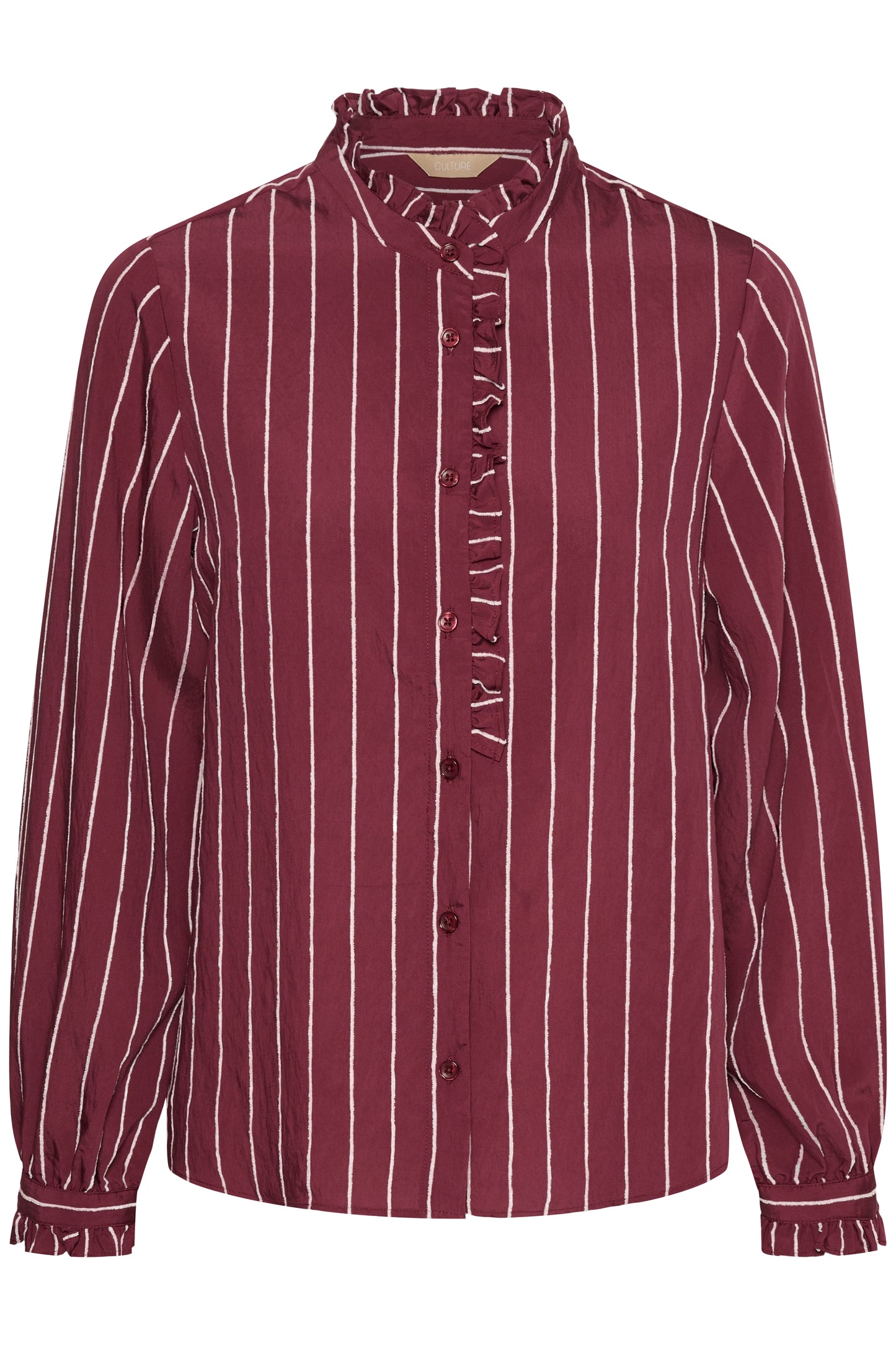 Culture Arin Blouse Shirt Burgundy / White Stripe