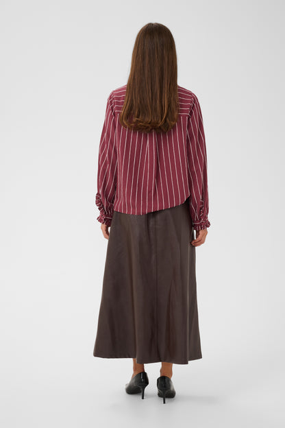 Culture Arin Blouse Shirt Burgundy / White Stripe