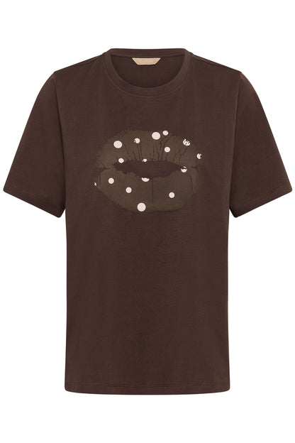 Culture Cimo Gith T-Shirt Top Coffee Bean