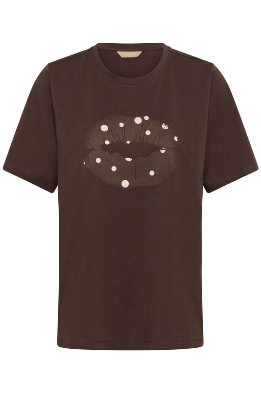 Culture Cimo Gith T-Shirt Top Coffee Bean