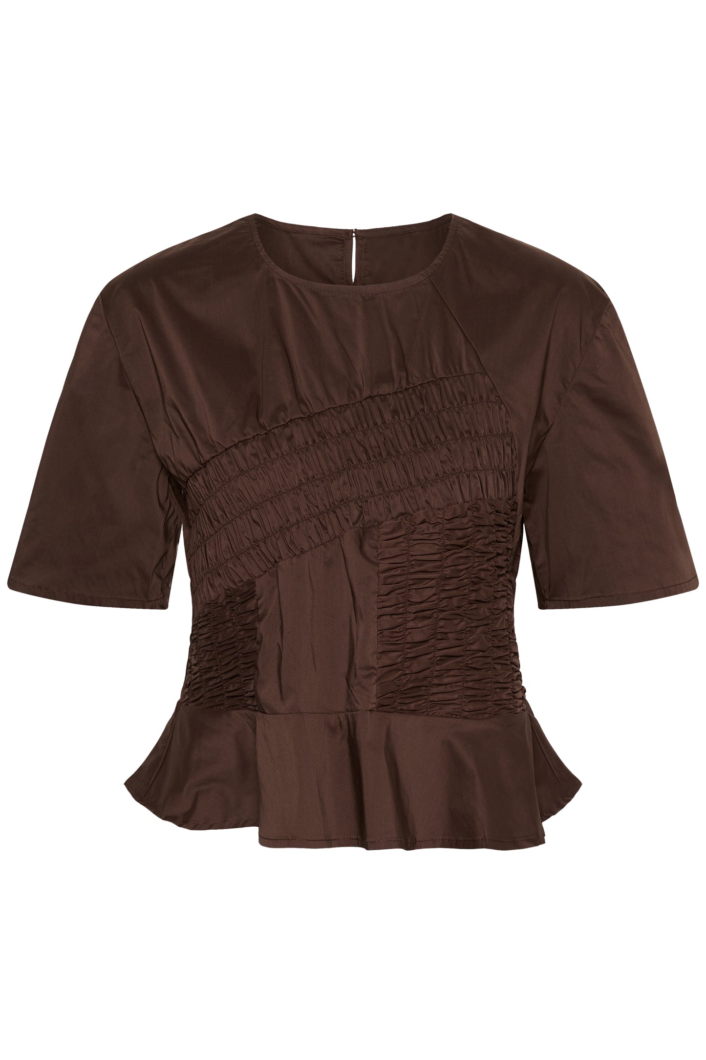 Culture Ajda Antoinett Ss Blouse Top Coffee Bean