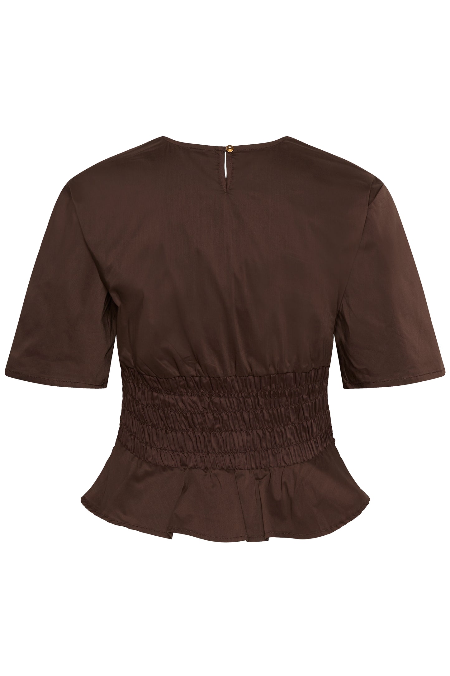 Culture Ajda Antoinett Ss Blouse Top Coffee Bean