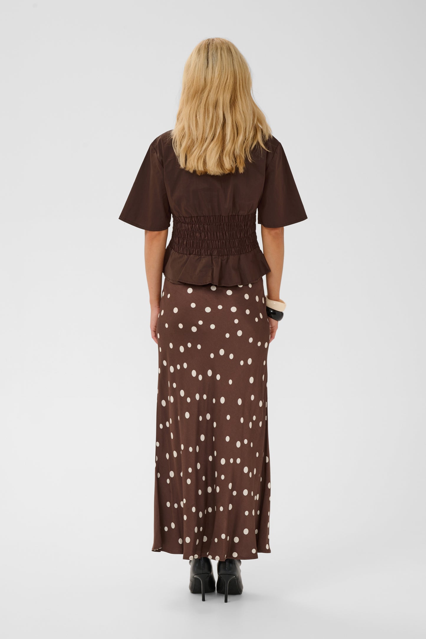 Culture Ajda Antoinett Ss Blouse Top Coffee Bean