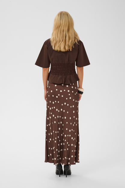 Culture Ajda Antoinett Ss Blouse Top Coffee Bean