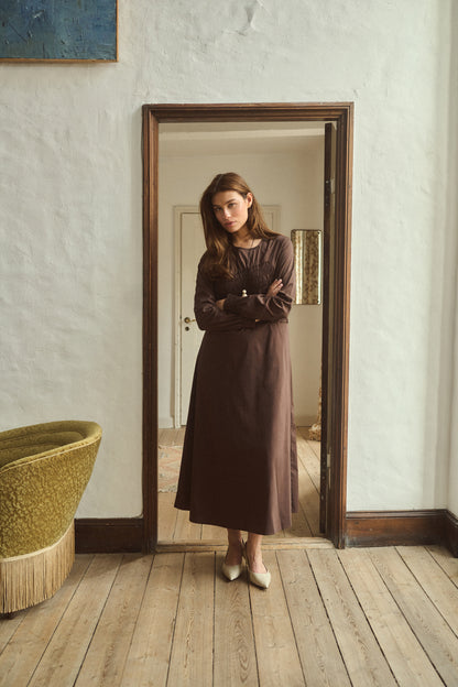 Culture Ajda Antoinett Dress Coffee Bean