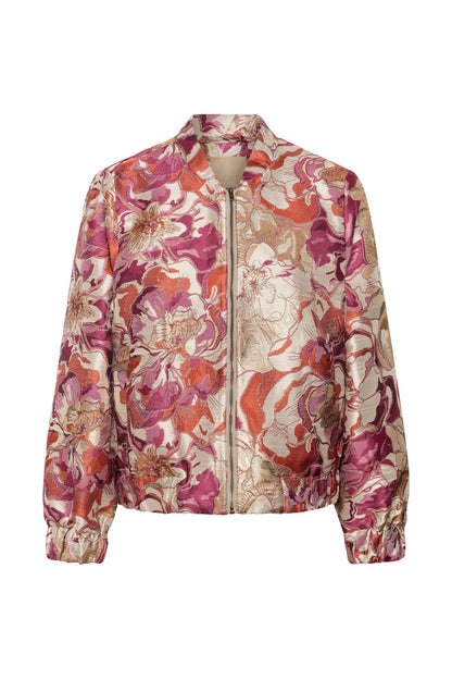 Culture Tajana Bomber Jacket Orange Flower