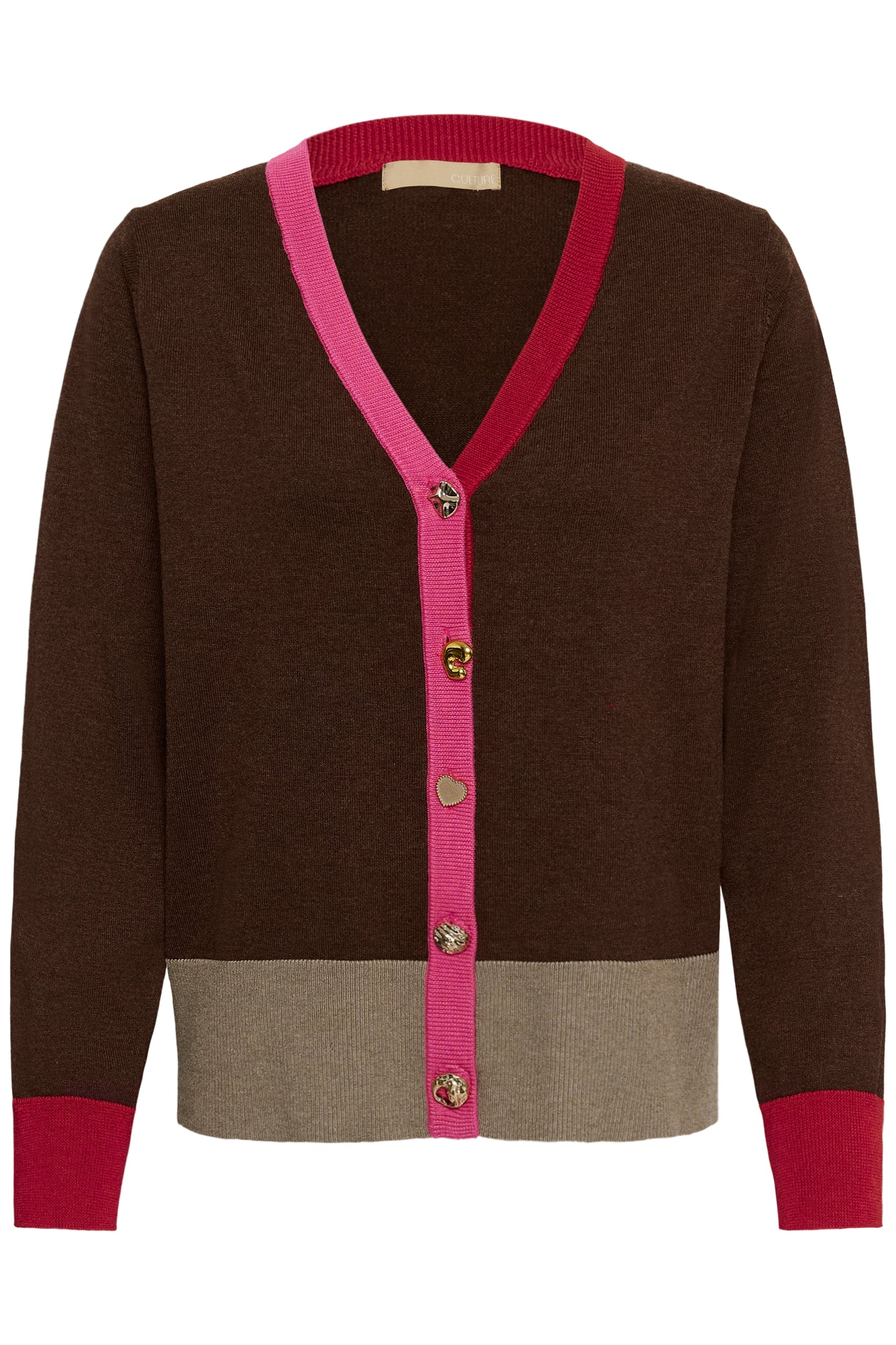 Culture Clare Annemarie Cardigan Pullover Coffee Bean