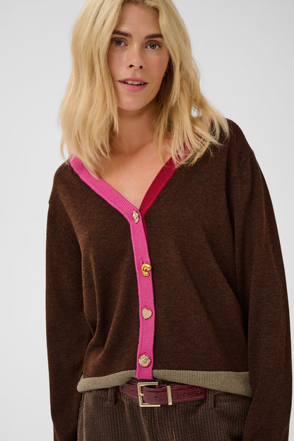 Culture Clare Annemarie Cardigan Pullover Coffee Bean