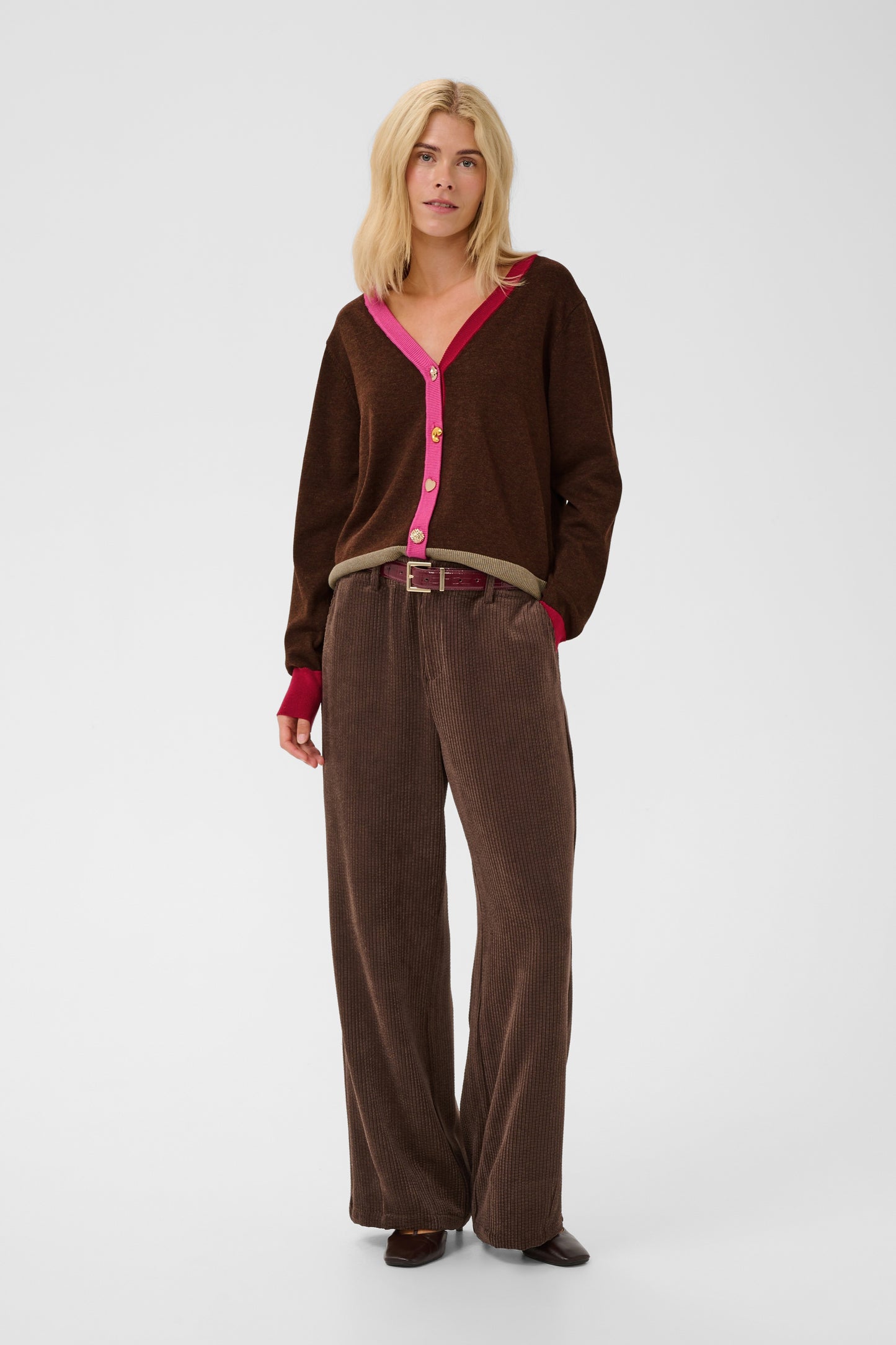 Culture Clare Annemarie Cardigan Pullover Coffee Bean