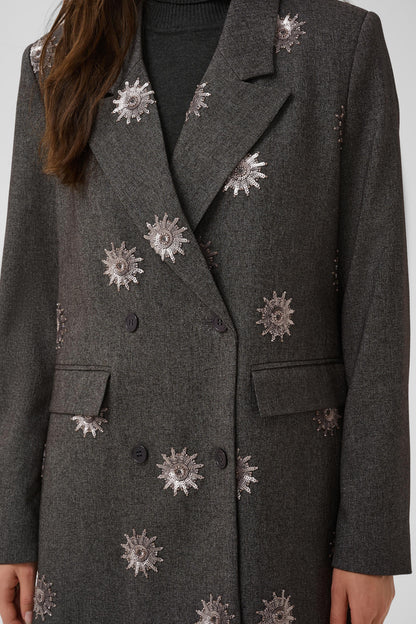 Culture Stormy Blazer Grey Melange / Silver