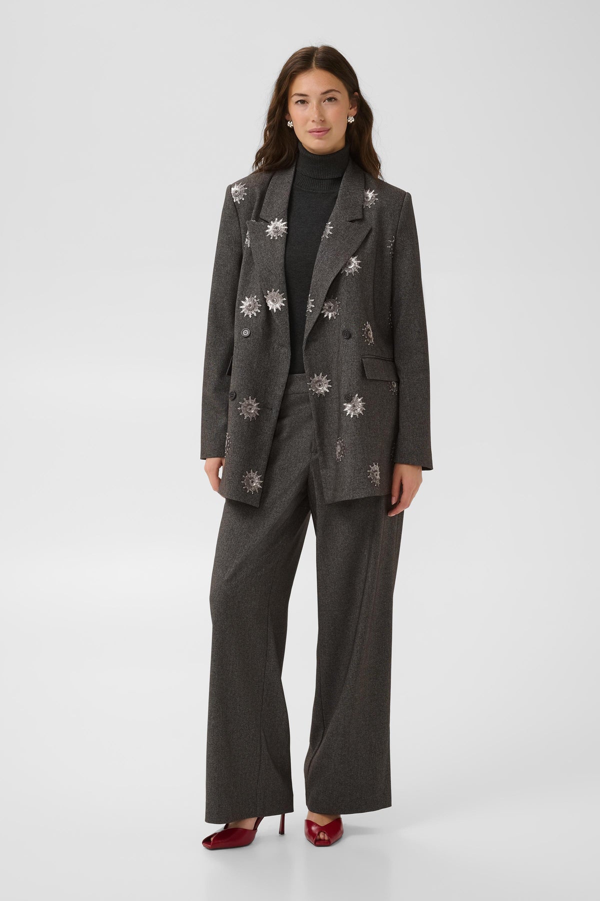 Culture Stormy Blazer Grey Melange / Silver