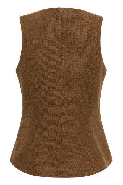 Culture Janola Waistcoat Toffee Melange