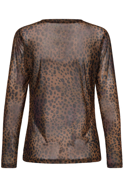 Culture Ashley Blouse Brown Leopard