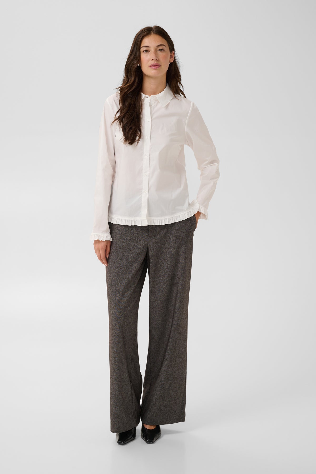 Culture Margi Antoinett Frill Shirt Gardenia