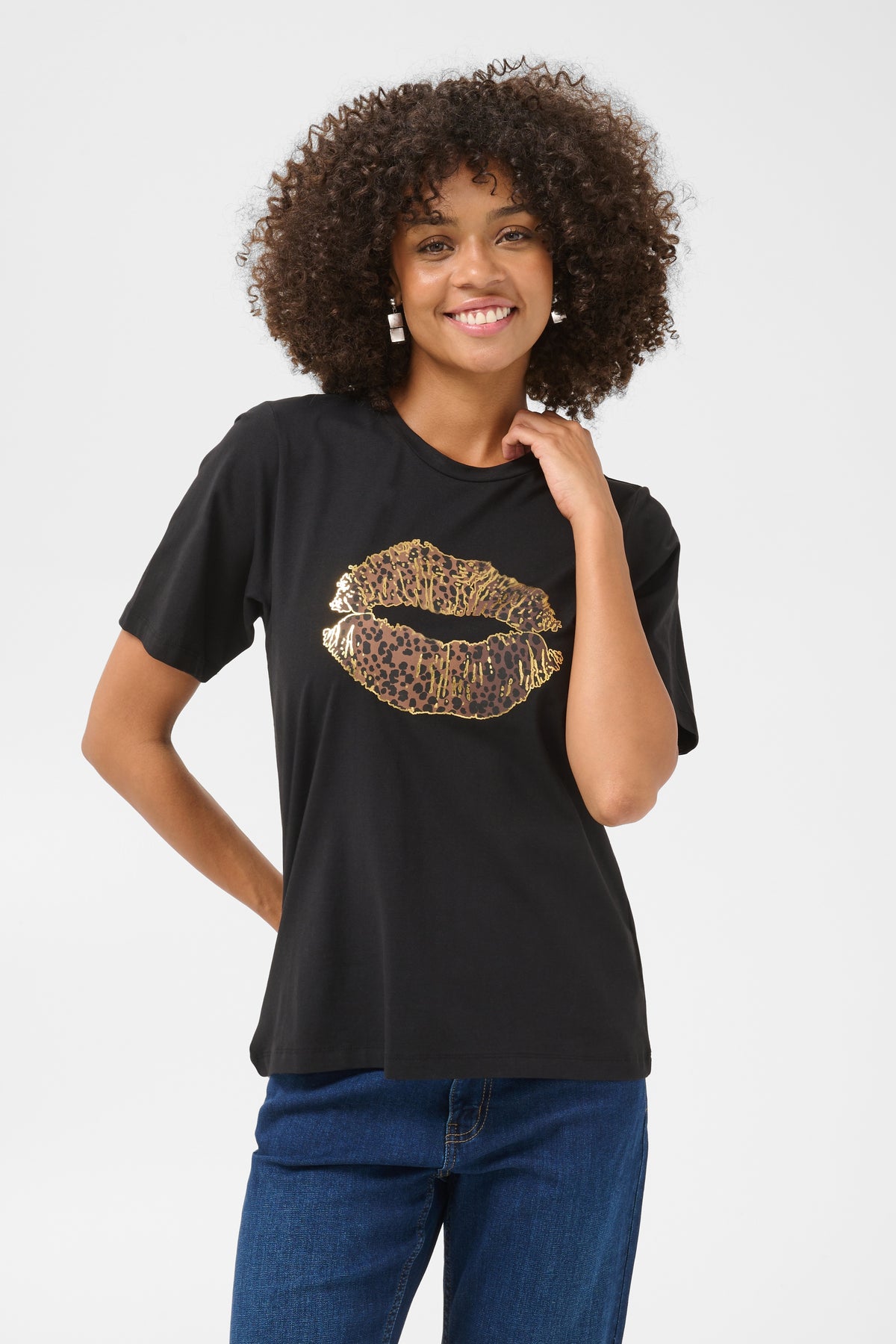 Culture Cumusa Gith T-shirt Black Leop