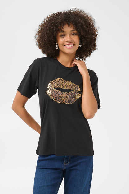Culture Cumusa Gith T-shirt Black Leop