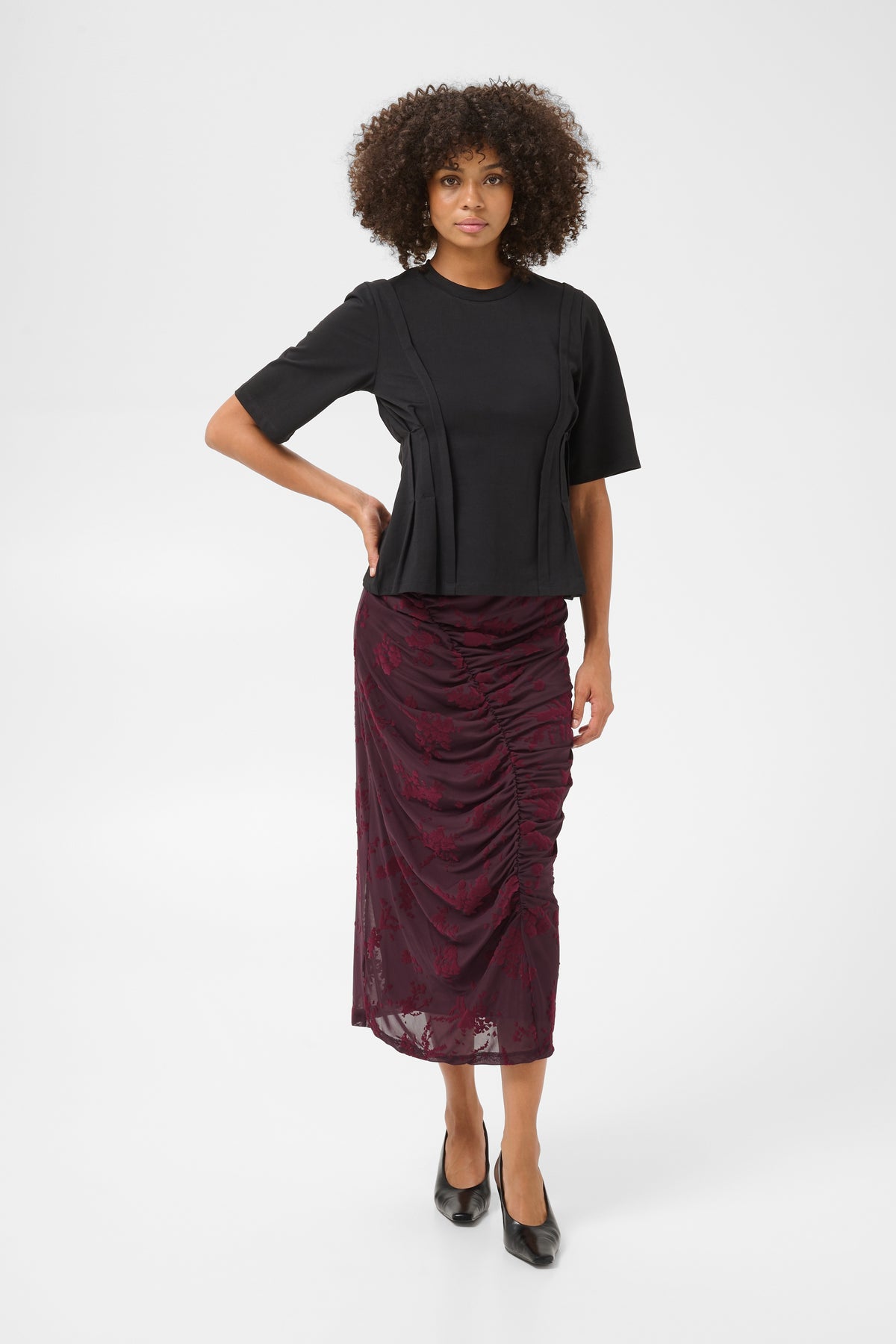 Culture Aliba Skirt Red Flock