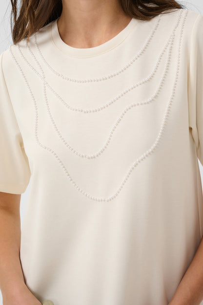 Culture Panda Love T-Shirt Top Gardenia
