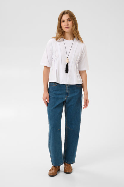 Culture Deejay Gith T-Shirt Top Bright White