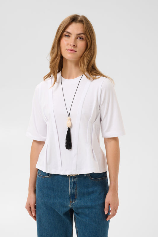 Culture Deejay Gith T-Shirt Top Bright White