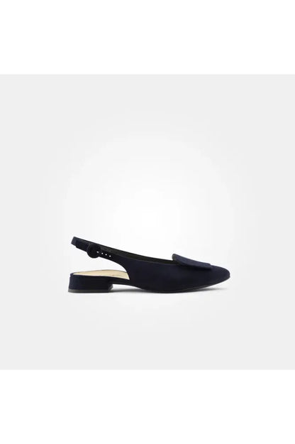 Paul Green Flat Sling-Back Wedges Samtziege Blau