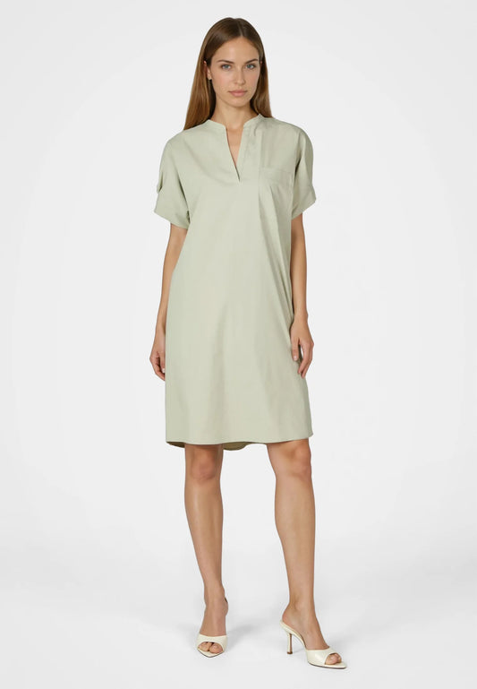 Marc Aurel V Neck Dress-Khaki