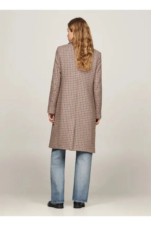 AW24 TH Wool Blend Classic Check Coat