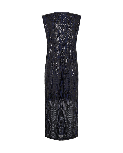 Mos Mosh Aran Harli Sequins Dress Navy Blazer
