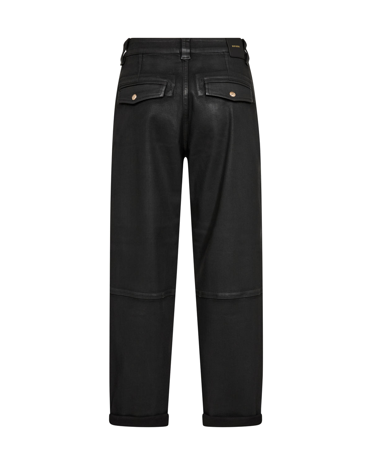 Mos Mosh Aymen Coated Pant Trousers Black