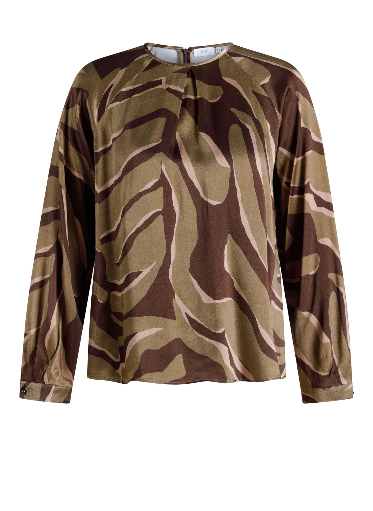 Yest Uma Top in Brown and Olive Green