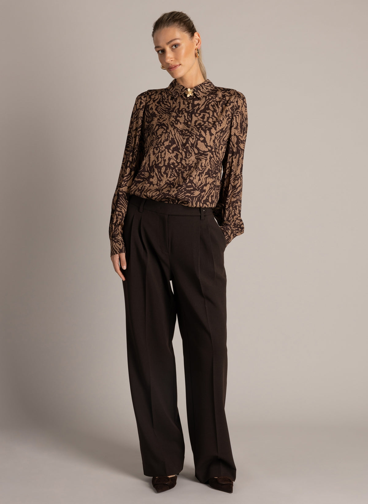 Yest Urelle Top Brown / Dark Sand