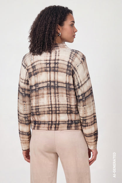 Monari Check Print Pullover 810148